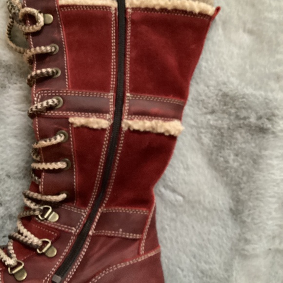 Like new Bos&co Gabriella lace up boot red size 37 - Picture 7 of 8
